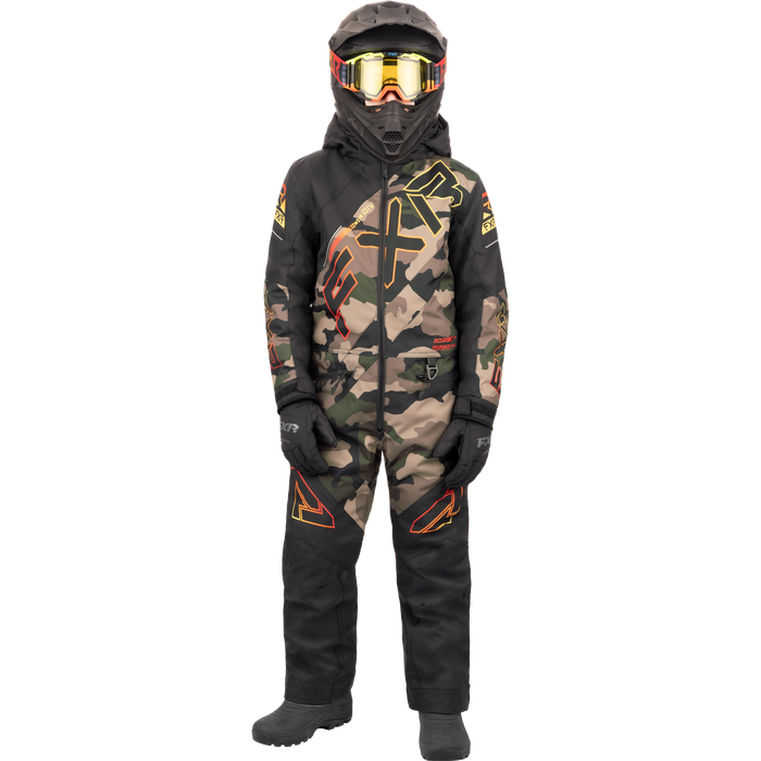 FXR CX Youth Monosuit in Army Camo / Black