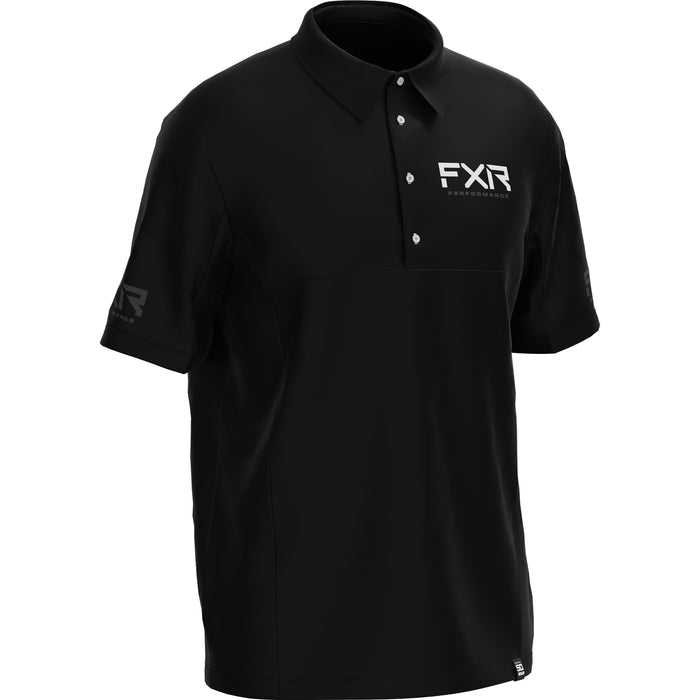 FXR Cast Performance UPF Polo Shirts in Black
