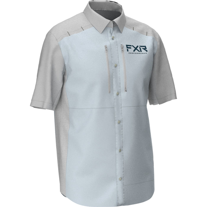 FXR Cast Performance UPF Tech Shortsleeve Shirt in Ice/Grey