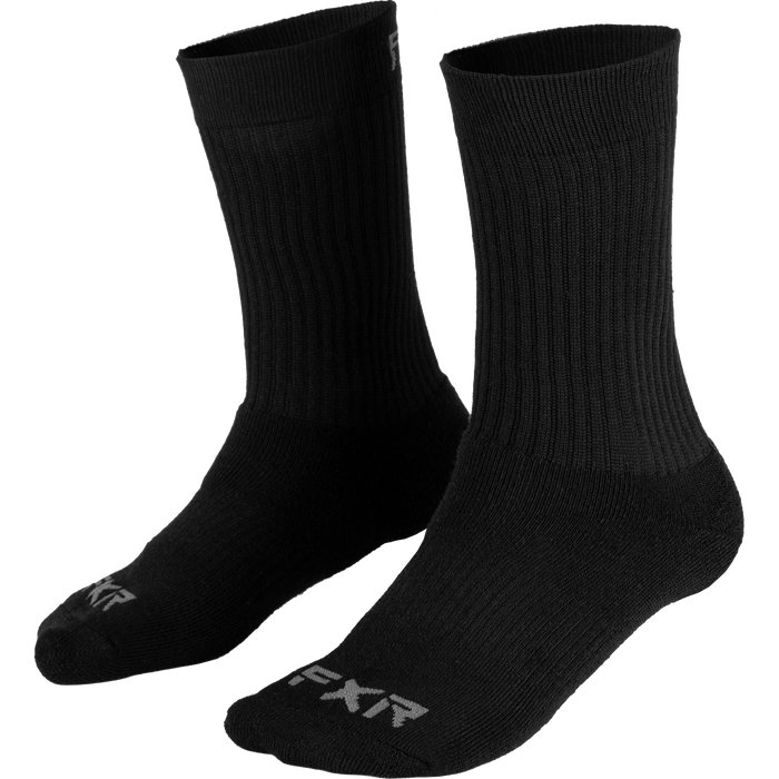FXR Clutch Performance Crew Socks (1 pack) in Black
