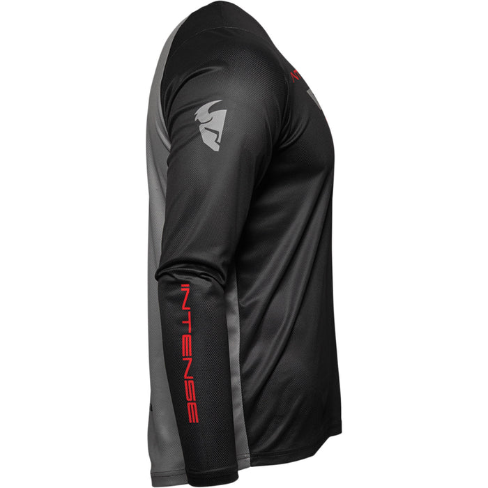 Thor Intense Assist MTB Long-sleeve Jersey in Black/Heather Gray
