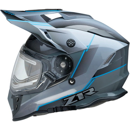 Z1R Range Bladestorm Electr Snow Helmet in Gray/Black/Blue