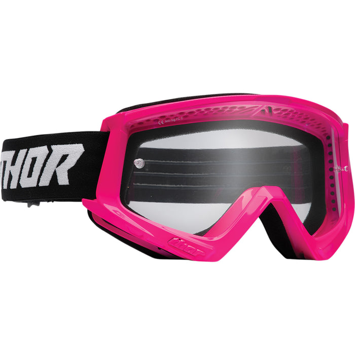 Thor Youth Combat Racer Goggles in Fluo Pink/Black 2022