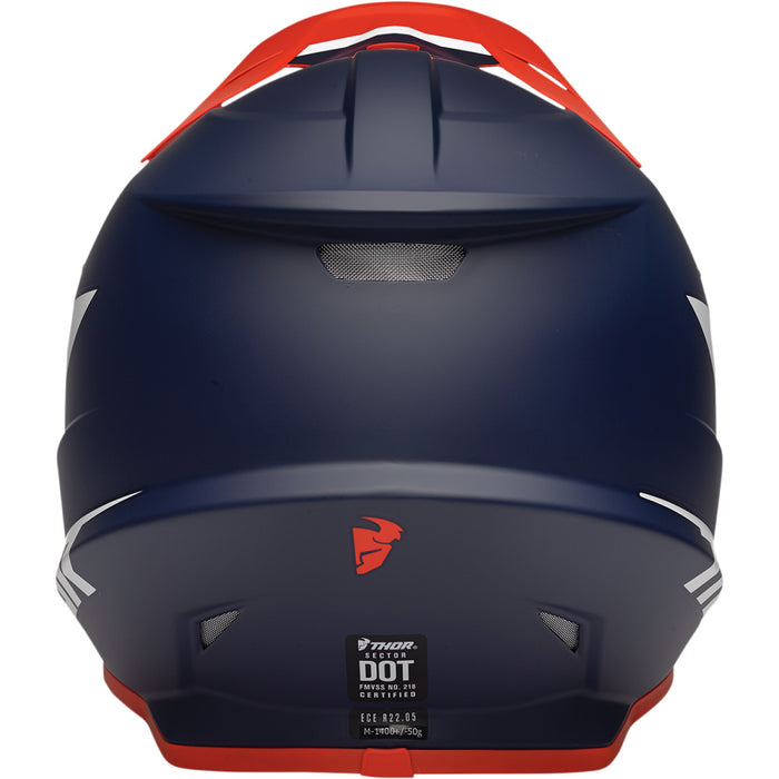 Thor Sector Chev Helmet in Red/Navy 2022