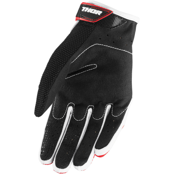 Thor Youth Spectrum Gloves in Red/Black/White - Palm