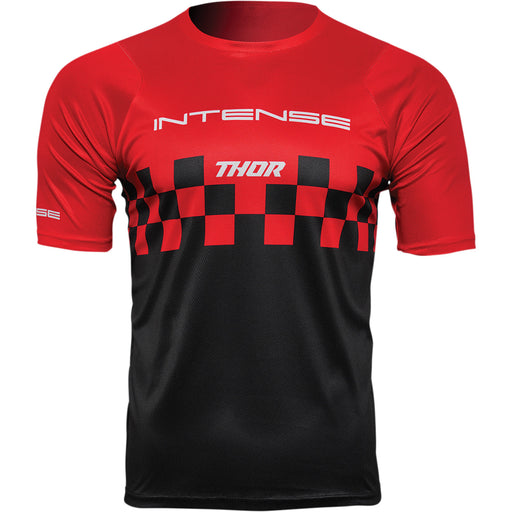 Thor Intense Assist Chex MTB Short-sleeve Jersey in Red/Black