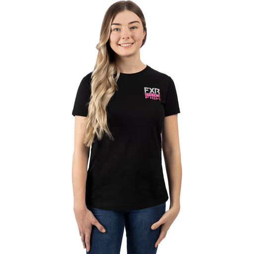 FXR Da Bass Women's Premium T-shirt in Black/Raspberry Fade
