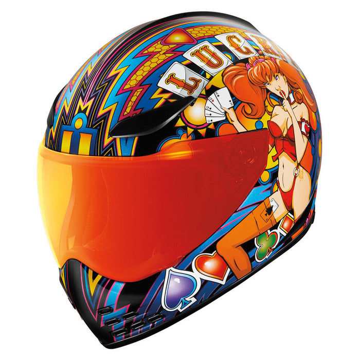 Icon Domain Lucky Lid4 TM Helmet in Red