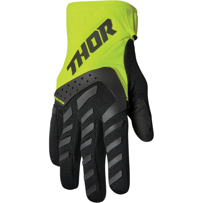 Thor Youth Spectrum Gloves in Black/Acid 2022
