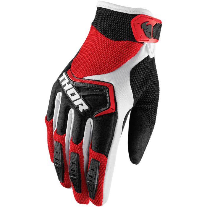 Thor Spectrum Gloves in Red/Black/White