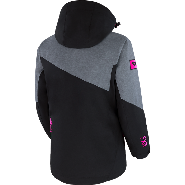 FXR Edge 2-in-1 Women’s Jacket in Black/Mid Grey Heather/Raspberry Fade