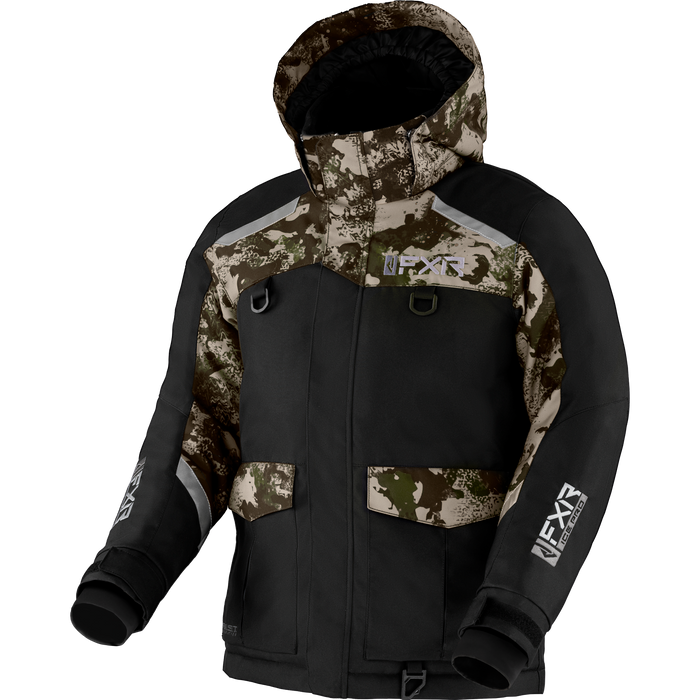 FXR Excursion Ice Pro Child Jacket in Black/Army Camo