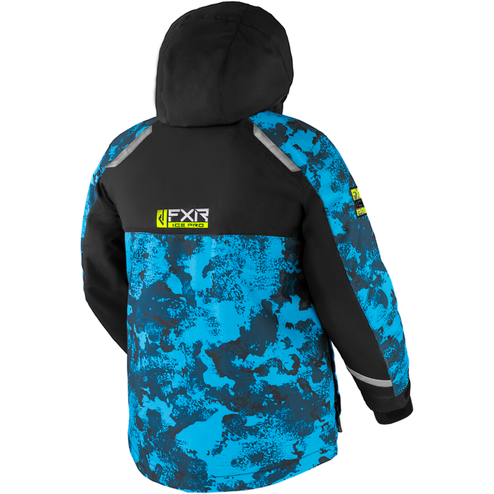 FXR Excursion Ice Pro Child Jacket in Slate Camo/Hi-Vis
