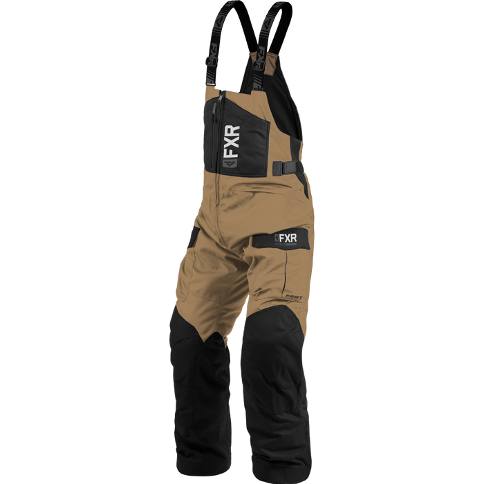FXR Excursion Ice Pro Bib Pant in Canvas/Black