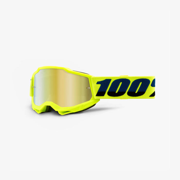 100% Accuri 2 Youth Goggles - Mirror Lens in Fluorescent yellow / Gold / Fluorescent yellow/black