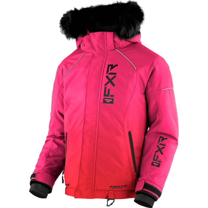 FXR Fresh Child Jacket in Raspberry-E Pink Fade