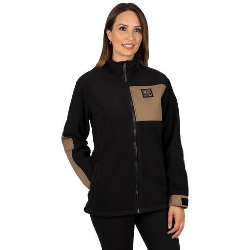 FXR Grind Fleece Women's Jacket in Black/Canvas