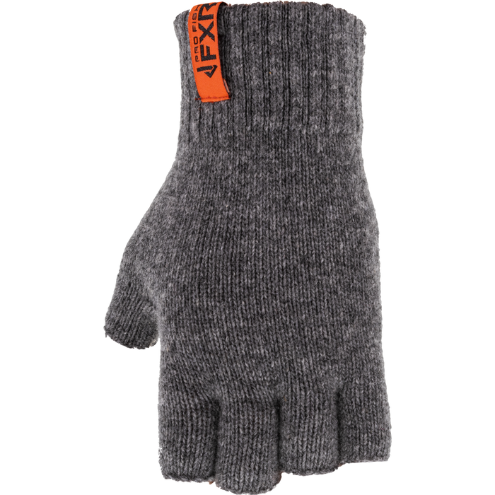 FXR Half Finger Wool Gloves in Black