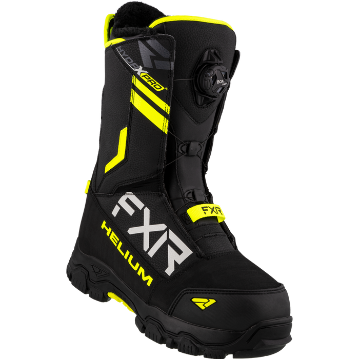 FXR Helium Boa Boots in Black/Hi Vis