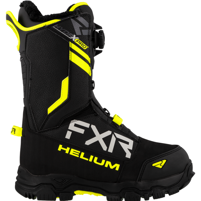 FXR Helium Boa Boots in Black/Hi Vis