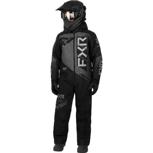 FXR Helium Youth Monosuit in Black/Charcoal/Grey