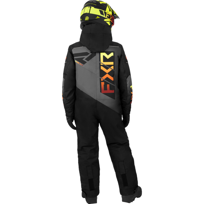 FXR Helium Youth Monosuit in Black/Charcoal/Inferno