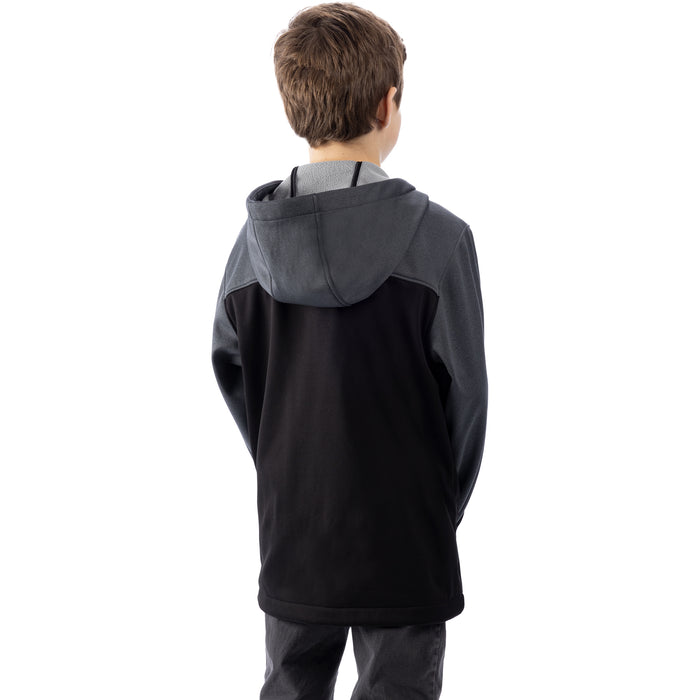 FXR Hydrogen Softshell Youth Jacket in Black/Lime