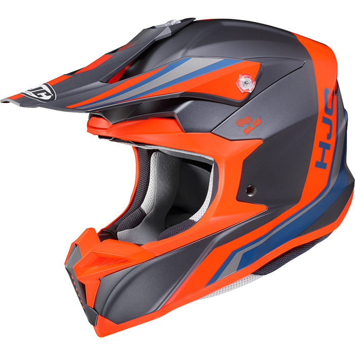  HJC i50 Flux Helmet in Semi-flat Black/Hi-Viz Orange/Blue 2022