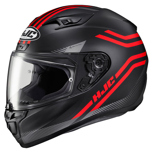 HJC i10 Strix Helmet in Semi-flat Black/Red 2022
