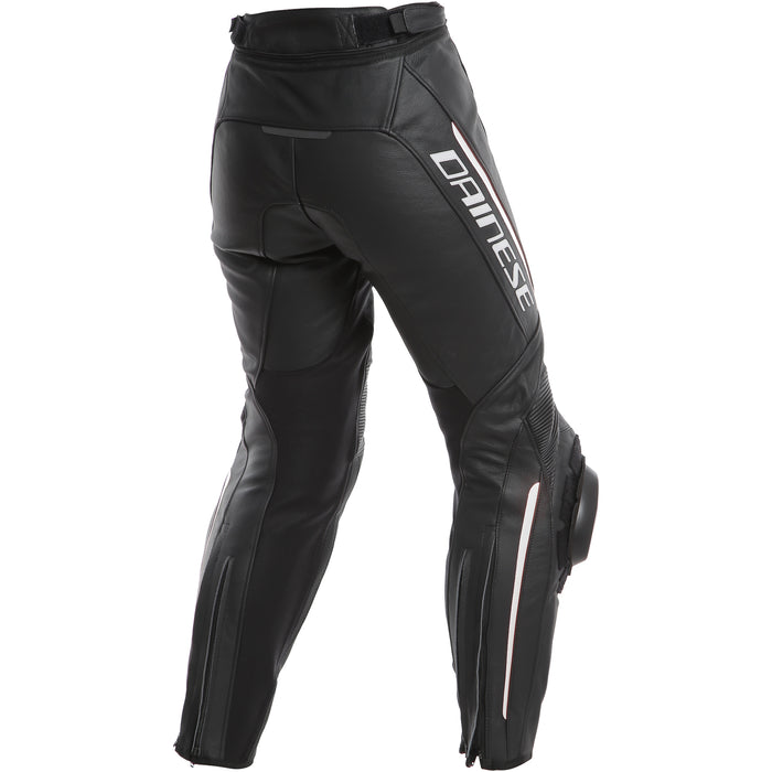 Dainese Delta 3 Lady Leather Pants in Black/Black/White