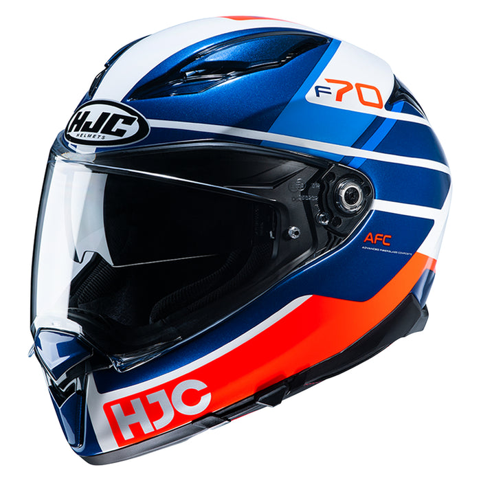 HJC F70 Tino Helmet in White/Red/Blue 2022