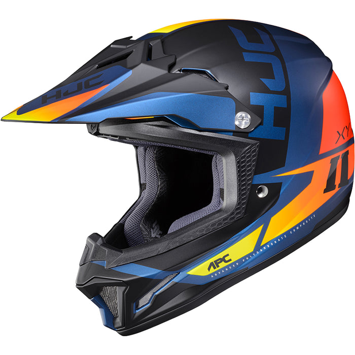 HJC CL-XY 2 Creed Youth Motocross Helmet in Semi-flat Blue/Orange 2022