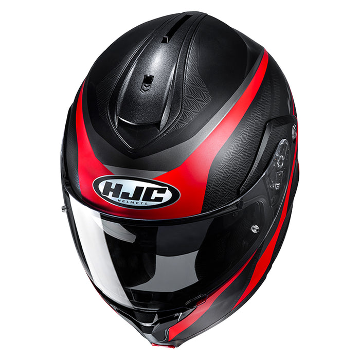 HJC C91 Tally Helmet in Semi-flat Black/Red 2022