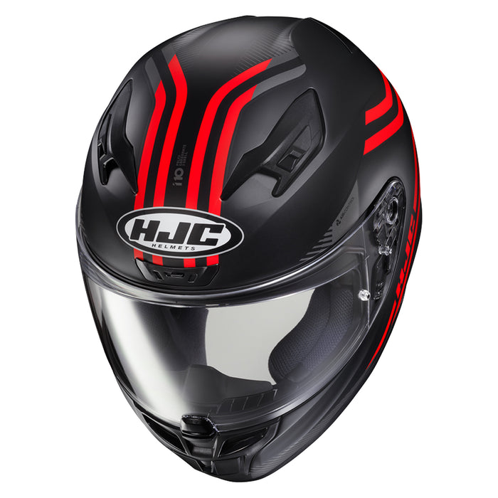 HJC i10 Strix Helmet in Semi-flat Black/Red 2022