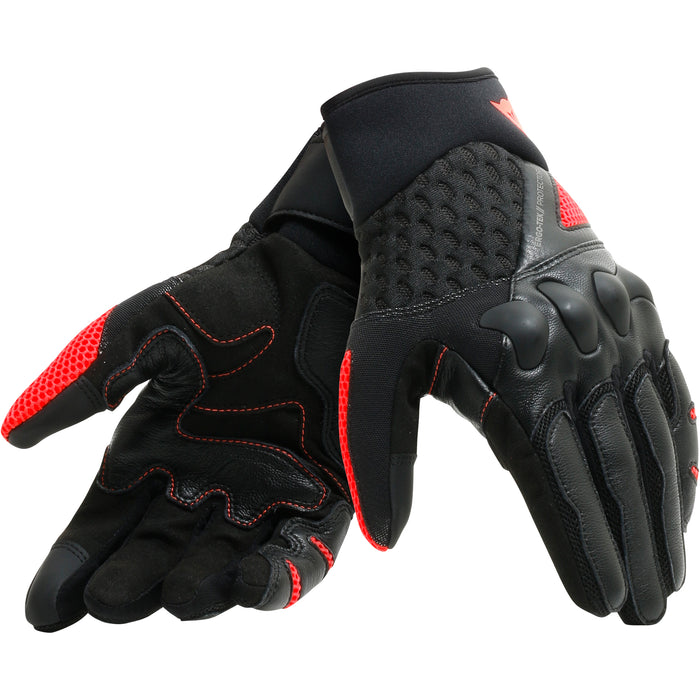 Dainese X-Moto Unisex Gloves in Black/Fluo Red