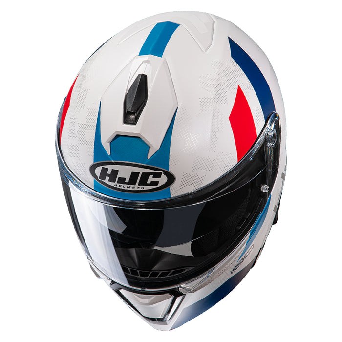 HJC i90 Syrex Helmet in Sem-flat Blue/White 2022