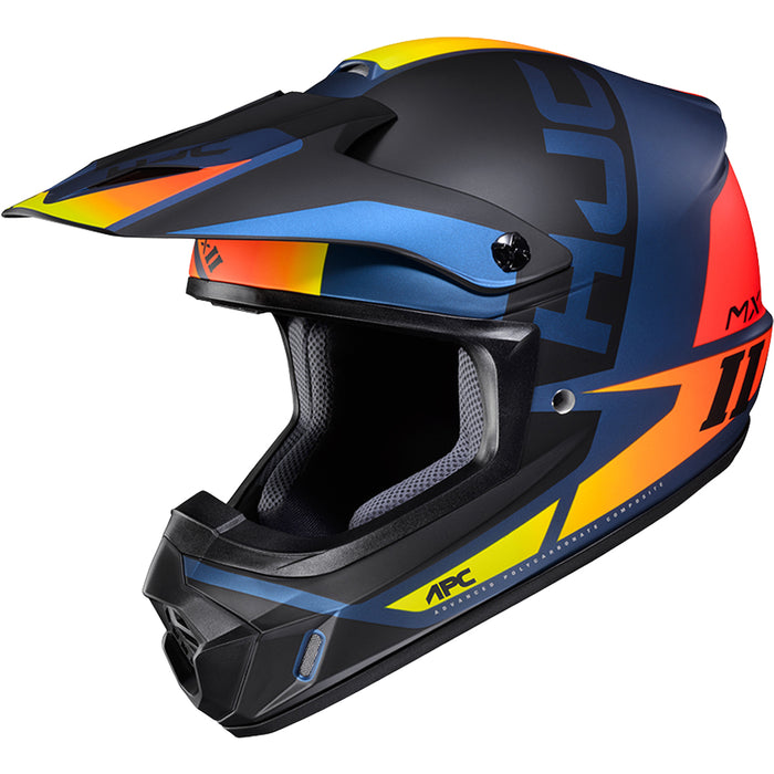HJC CS-MX II Creed Helmet in Semi-flat Blue/Orange 2022