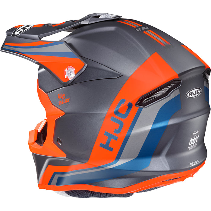  HJC i50 Flux Helmet in Semi-flat Black/Hi-Viz Orange/Blue 2022