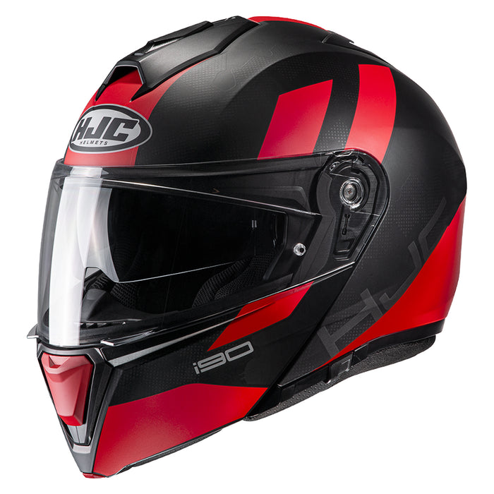 HJC i90 Syrex Helmet in Sem-flat Black/Red 2022