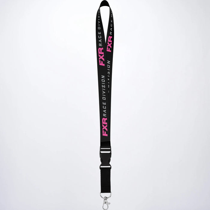FXR Race Division Lanyard in Black/Electric Pink