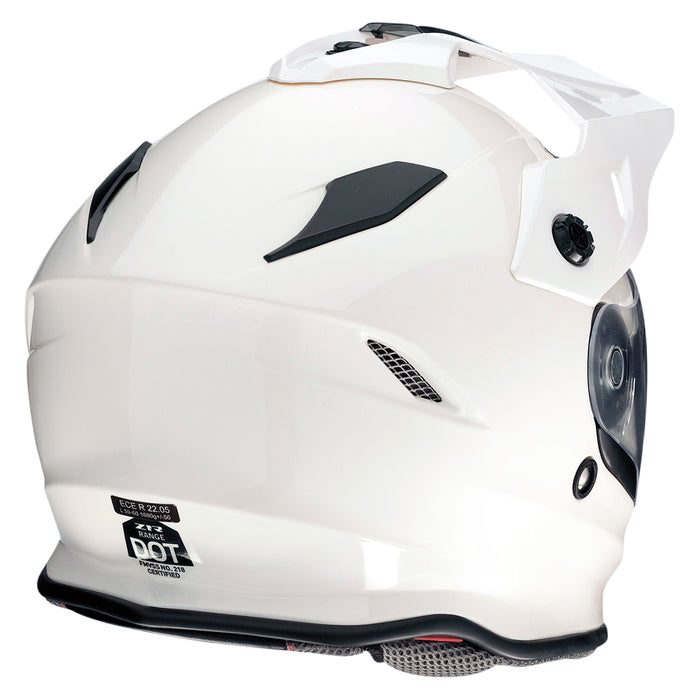 Z1R Range Dual Sport Solid Helmet in White