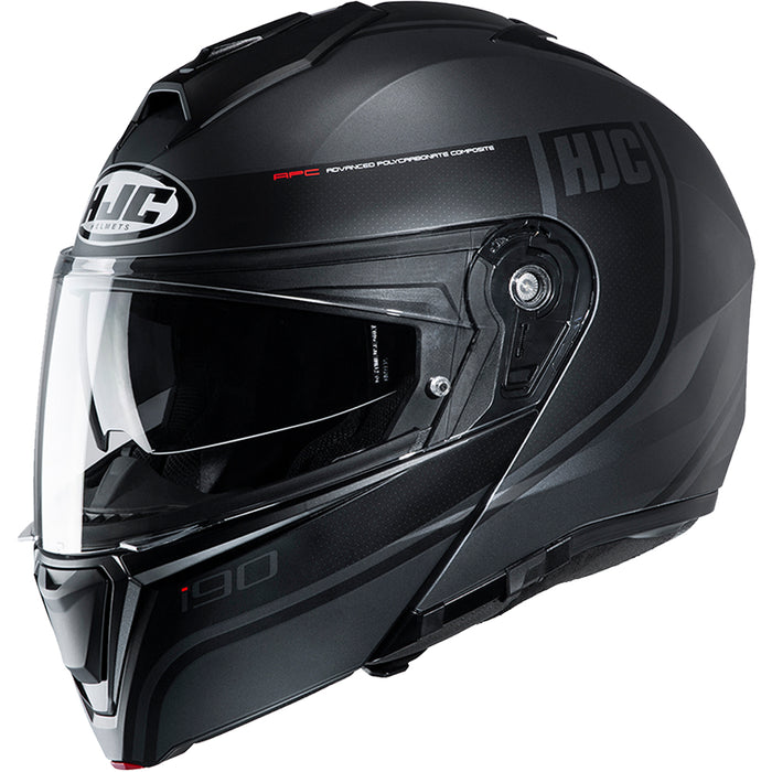 HJC i90 Davan Helmet in Semi-Flat Black/Gray