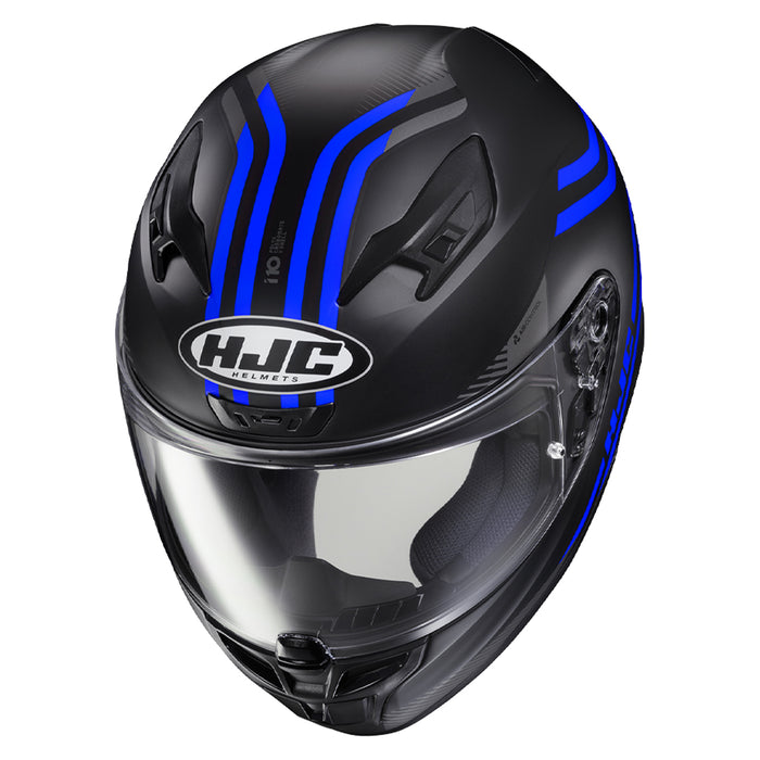 HJC i10 Strix Helmet in Semi-flat Black/Blue 2022