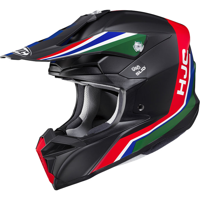  HJC i50 Flux Helmet in Semi-flat Black/Red/Green 2022