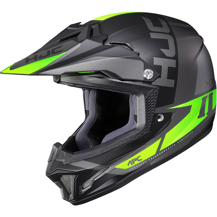 HJC CL-XY 2 Creed Youth Motocross Helmet in Semi-flat Gray/Hi-Viz Yellow 2022