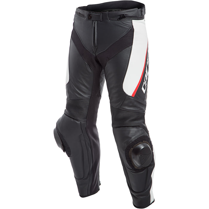 Dainese Delta 3 Leather Pants in Black/White/Red