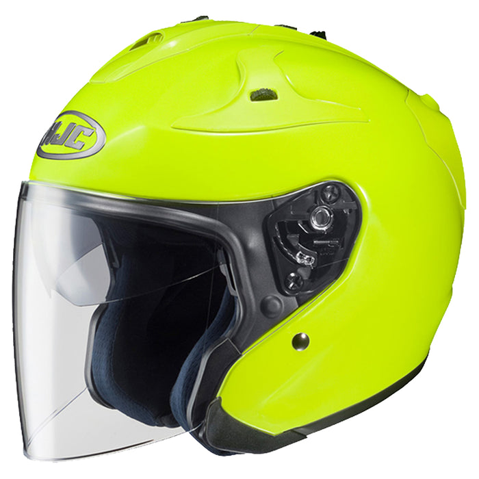 HJC  FG-JET Solid Helmet in Hi-Viz Yellow