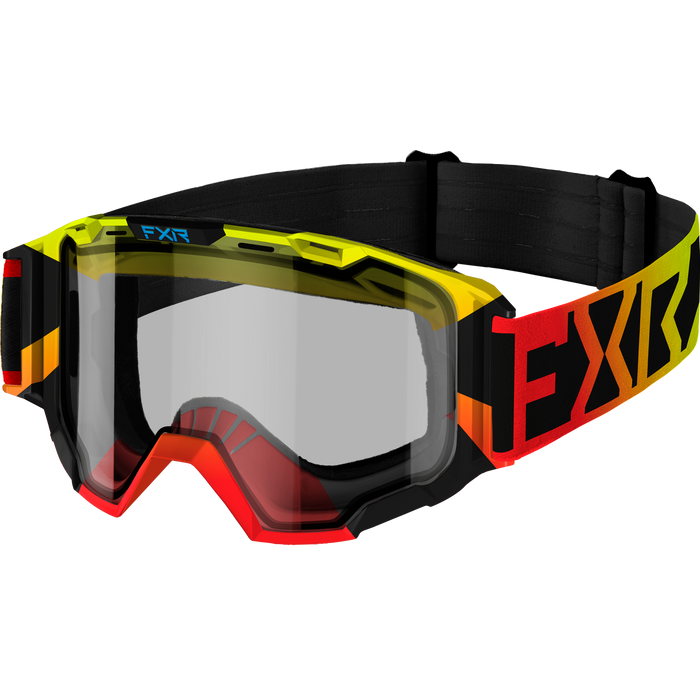 FXR Maverick Clear Youth Goggle in Ignition