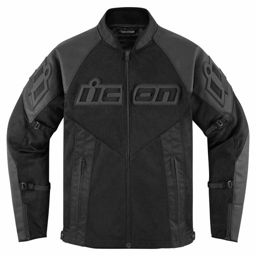 Icon Mesh AF Leather Jacket in Black