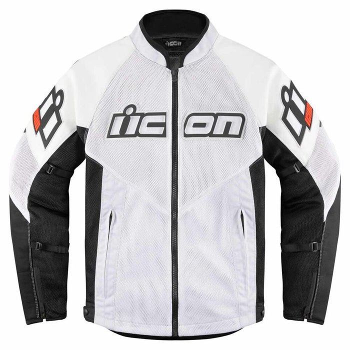 Icon Mesh AF Leather Jacket in White
